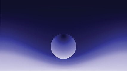 Abstract Gradient Dark Blue Sphere Minimalist Background Scene Illustration