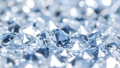 Many sparkling gems close-up