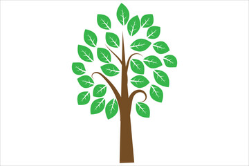 Eco Vector Green Tree Logo.