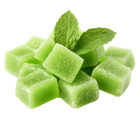 Refreshing Mint and Lime Delight: A Sweet and Zesty Treat on a Black Background