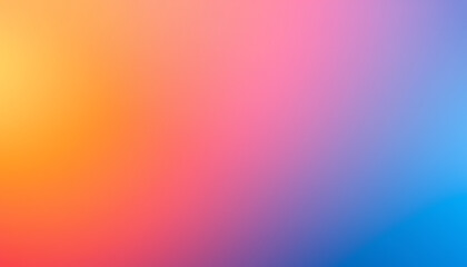 Vibrant gradient background transitioning from warm yellow orange to soft pink and cool blue