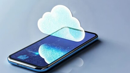 Cloud computing technology concept with smartphone - Powered by Adobe