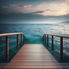 wooden pier at sunset
