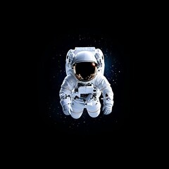 Astronaut Floating in Deep Space Amidst Chaos and Authenticity of Travel
