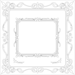 a set of vector corner framework silhouettes in black and white, incorporating modern, geometric, and minimalist styles.  The designs should be suitable for borders, frames, and certificate decoration