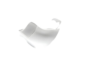 Abstract white flowing shape against a contrasting black background creates visual interest