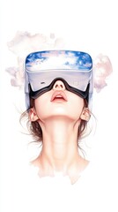 Virtual Reality Experience with Hand-Drawn Watercolor Style and Chaos Elements