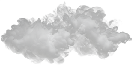 White Gray Smoke Vapor Swirls PNG – Transparent Misty Fume Effect Isolated Background