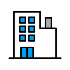 オフィスビルのアイコンイラスト