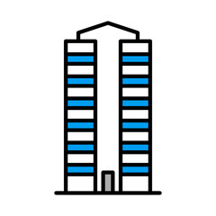 オフィスビルのアイコンイラスト