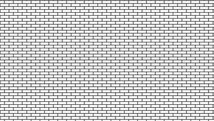 brick wall vector art simple outline design isolated white background, white brick wall texture for background usage as a backdrop design.