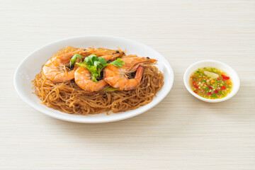 Casseroled or Baked Shrimp with Glass Noodles