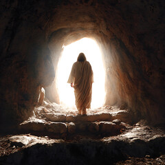 Jesus Exiting Tomb