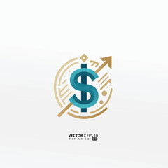 minimalist finance logo features a clean, modern design symbolizing growth, trust, and professionalism. 
