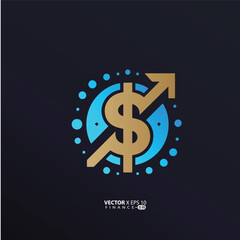 minimalist finance logo features a clean, modern design symbolizing growth, trust, and professionalism. 