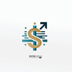 minimalist finance logo features a clean, modern design symbolizing growth, trust, and professionalism. 