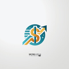 minimalist finance logo features a clean, modern design symbolizing growth, trust, and professionalism. 
