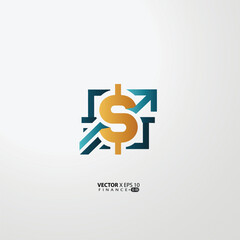 minimalist finance logo features a clean, modern design symbolizing growth, trust, and professionalism. 
