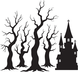 Spooky Halloween Night Silhouette

Haunted House Halloween Illustration

Scary Pumpkin and Bat Vector

Witch and Ghost Halloween Design

Creepy Halloween Artwork
