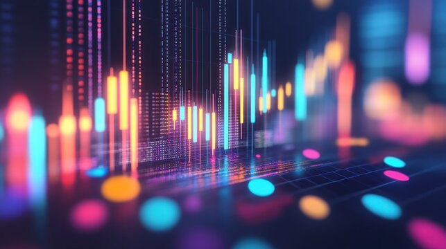 Abstract financial data visualization