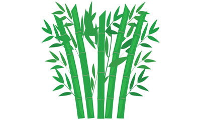 Tropical Bamboo Leaves Decoration Green