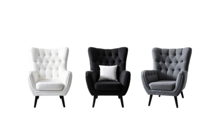Elegant Wingback Armchairs Modern Design, Classic Comfort, Luxurious Upholstery