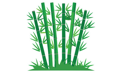 Tropical Bamboo Leaves Decoration Green