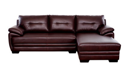 Luxurious Brown Leather Sectional Sofa Modern Comfort and Style