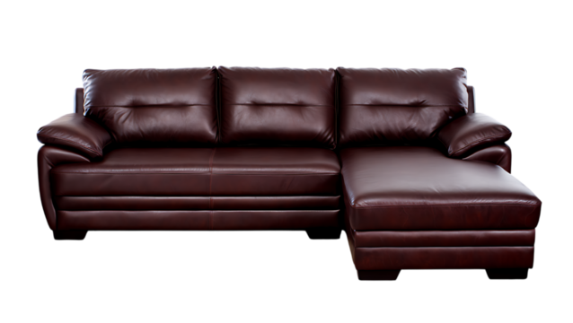 Luxurious Brown Leather Sectional Sofa Modern Comfort and Style