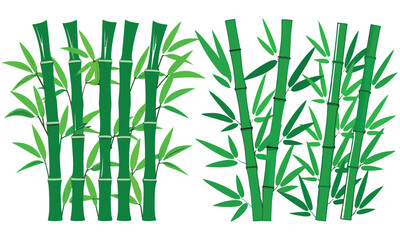Tropical Bamboo Leaves Decoration Green