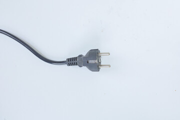 electric plug on white background