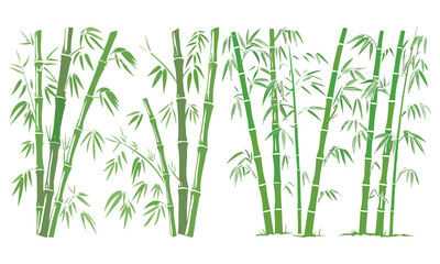 Tropical Bamboo Leaves Decoration Green