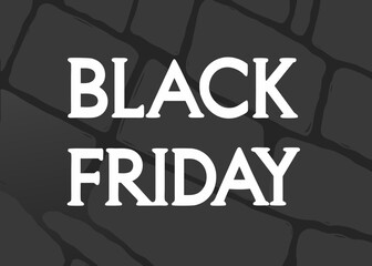 Black Friday Sale Announcement on a Stone Texture Background for Retail and Promotional Marketing Campaigns and Advertising