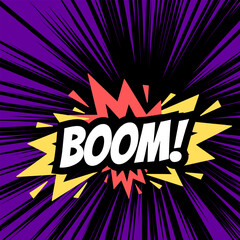 Vector text illustration for Boom.