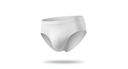 3D Rendered White Mens Underwear Studio Shot HighQuality.