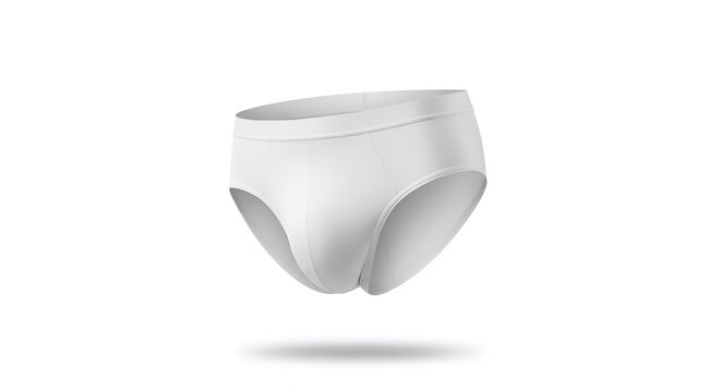 3D Rendered White Mens Underwear Studio Shot HighQuality.