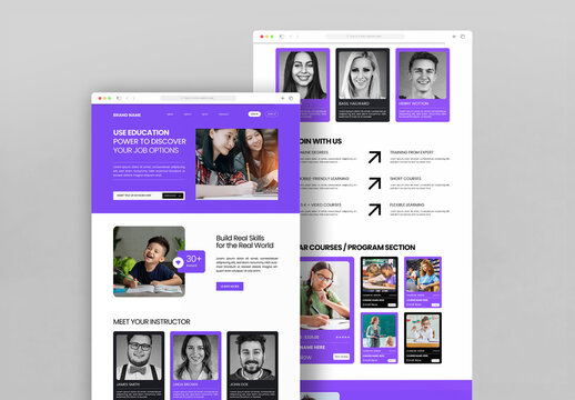 Modern Education Landing Page Template