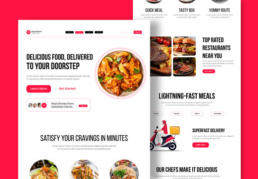 Modern Food Delivery Landing Page