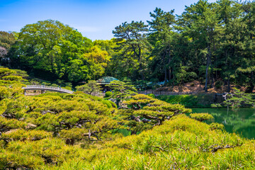 香川県　特別名勝庭園　栗林公園