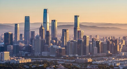 Fototapeta premium oil refinery at sunset