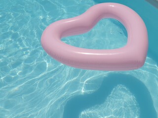 inflatable mattress in the pool 2