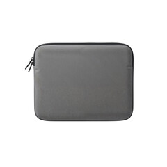Fototapeta premium Gray padded laptop sleeve with zipper for device protection 