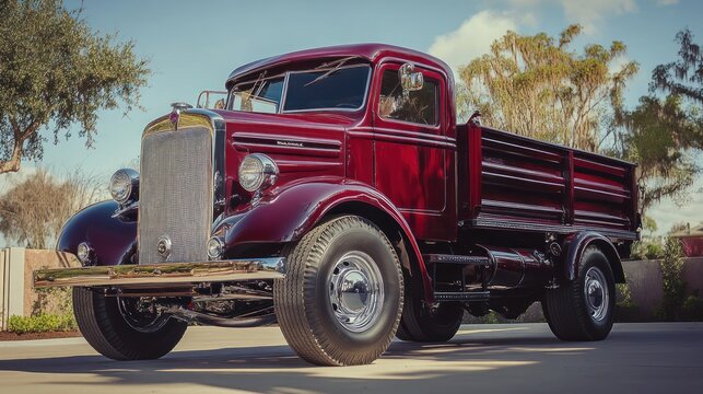 Restored Vintage Mack Truck: A Classic American Beauty