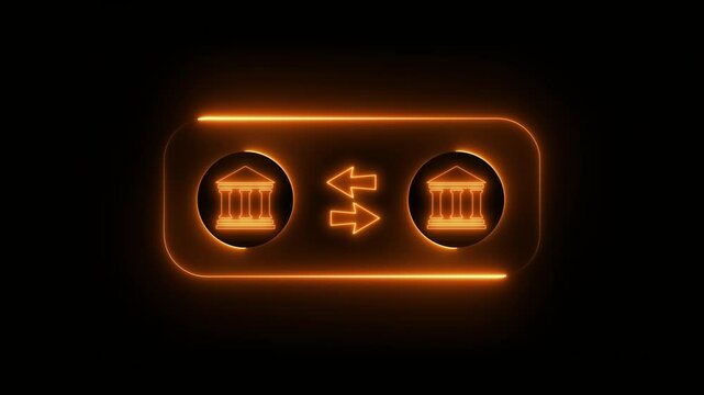 Global finance, connections, computing and money transfer concept on the transparent background. federal reserve bank paying funds to small banks. Motion graphics of bank transfer concept. 4k video.
