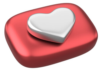 Like icon. Like button. 3D illustration.