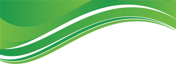 green wave illustration background on light background. vector