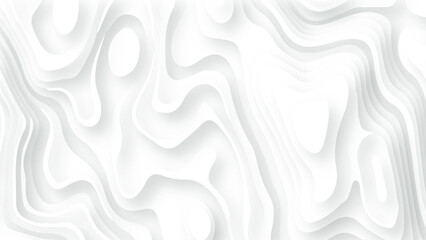 Fototapeta premium White paper cut decoration textured with wavy layers, Abstract wavy line 3d paper cut white background.