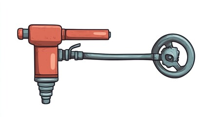 Cartoon illustration of a construction tool
