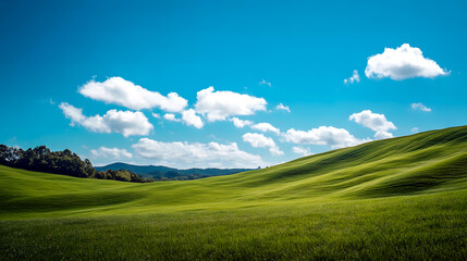 Obraz premium Rolling Green Hills Sky