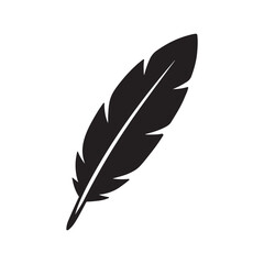 A vintage feather pen, illustrated as a vector object for writing and literature designs